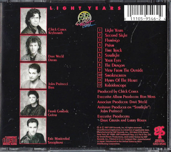 Light Years, Audio-CD