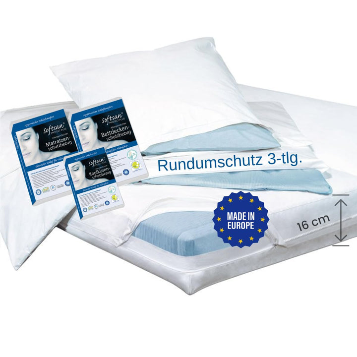 Softsan Protect Plus Allergiker Encasing Set 3tlg. Encasing Rundumschutz als Set: bestehend aus Kiss