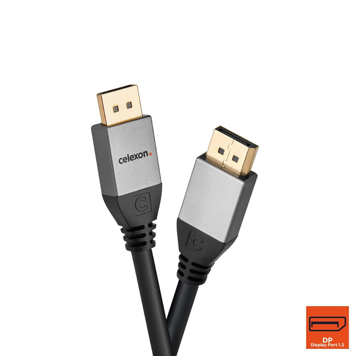 celexon DisplayPort Kabel 4K UHD @60Hz 1,5 m - Professional Line - Plug & Play - Version 1.2 1,5m Di