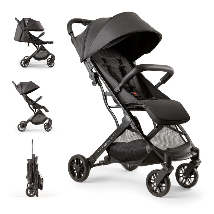 Interbaby Reisebuggy klein zusammenklappbar bis 22 kg –Leichter Kinderwagen mit Liegefunktion, Einha