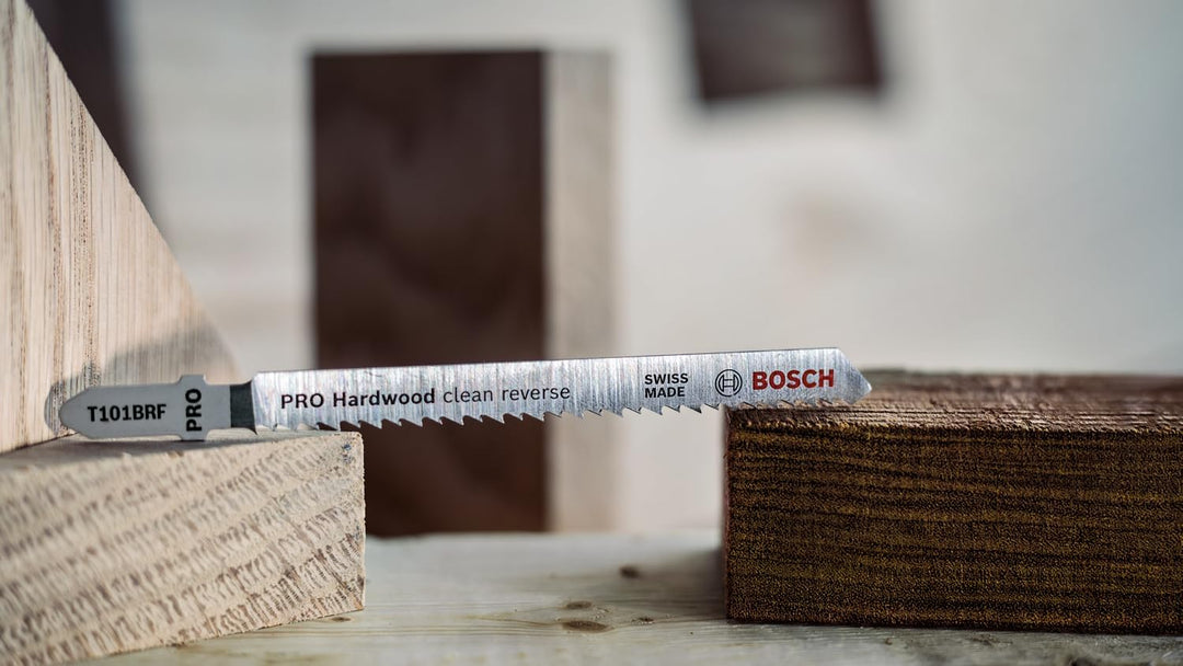Bosch 5x Stichsägeblatt T 101 BRF Clean for Hard Wood (für hartes Holz, gerader Schnitt, Professiona