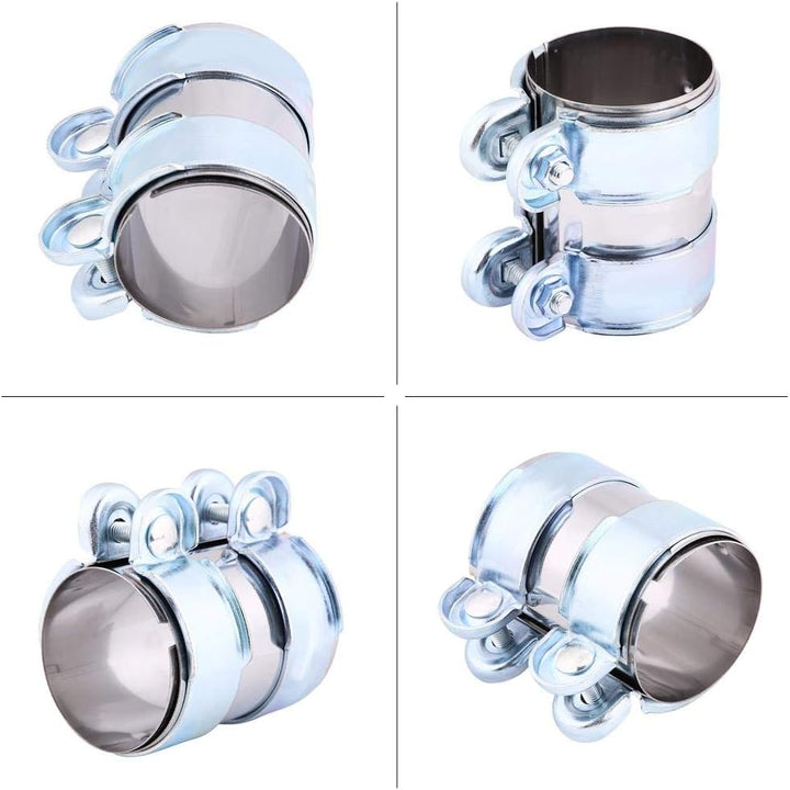 Qiilu Auspuff Schelle Auspuff Schlauchschellen Befestigungsschelle 2.5 Zoll mit Schrauben