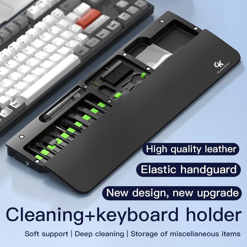 GK GAMAKAY 42,7cm Tastatur-Handgelenkauflage mit Reinigungswerkzeug-Set, Handballenauflage aus ABS u