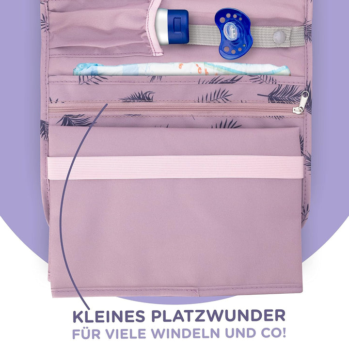 Jubi® Windeltasche mit Wickelunterlage für unterwegs mit extra viel Platz - Kleine Wickeltasche - Li