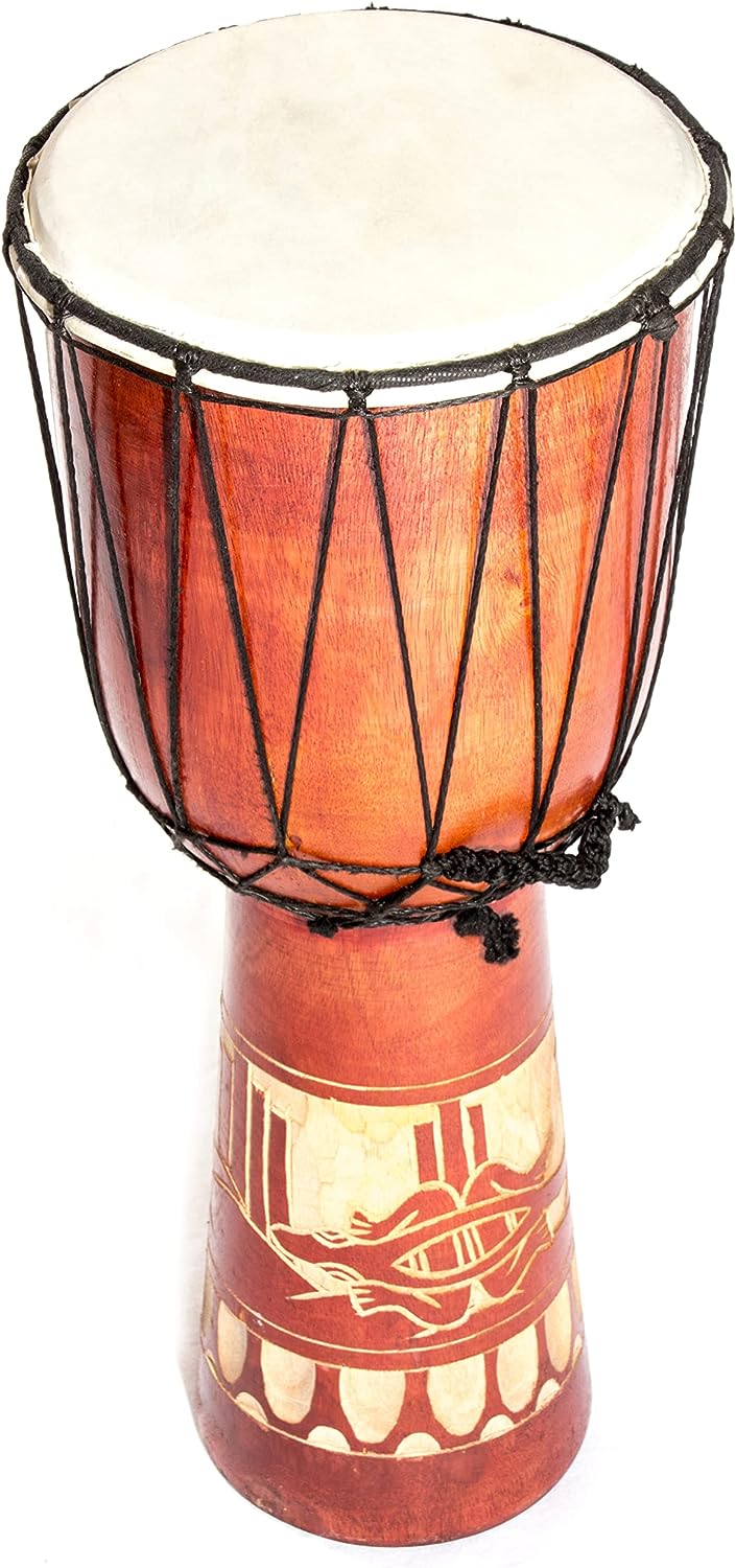 60cm Djembe Trommel Bongo Holztrommel Drum Darbuka Guter Klang Gecko