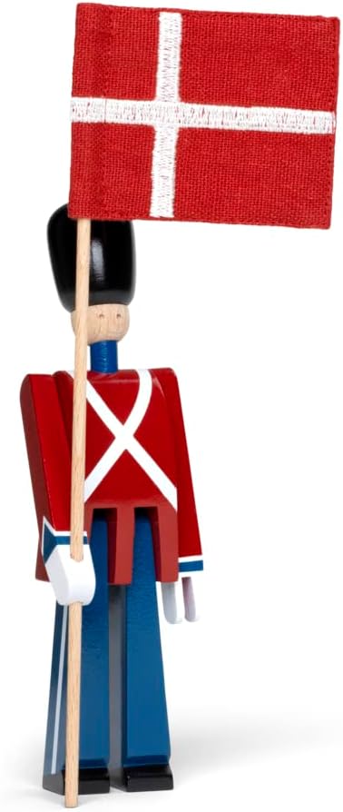 Kay Bojesen Fahnenträger Mini Figuren 18.5 cm Holzfiguren Originaldesign, rot 18,5 cm Fahnenträger,