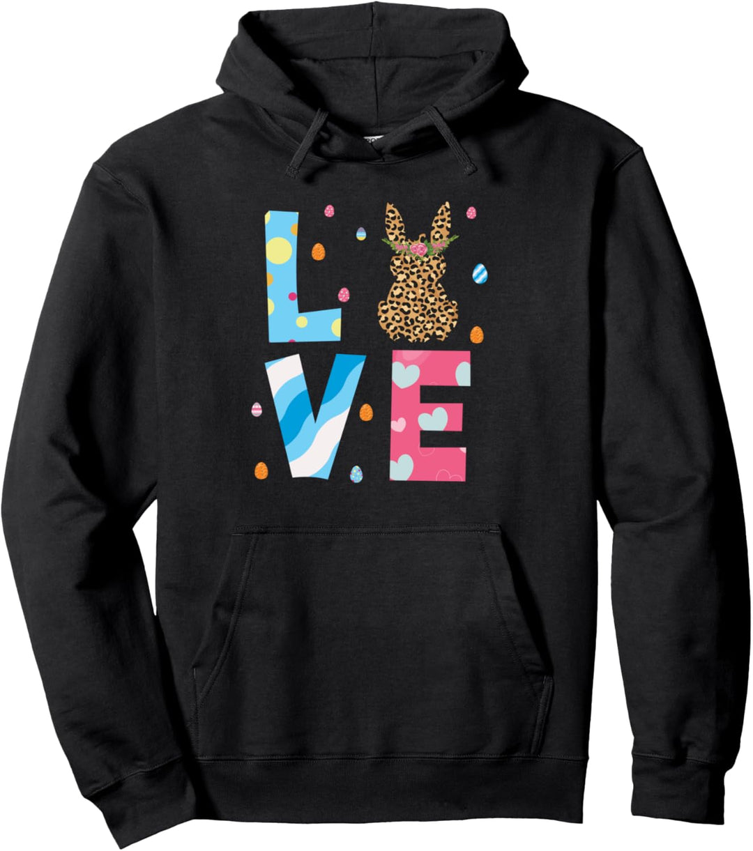 Niedlicher Hase Liebe Ostereierjagd Pullover Hoodie