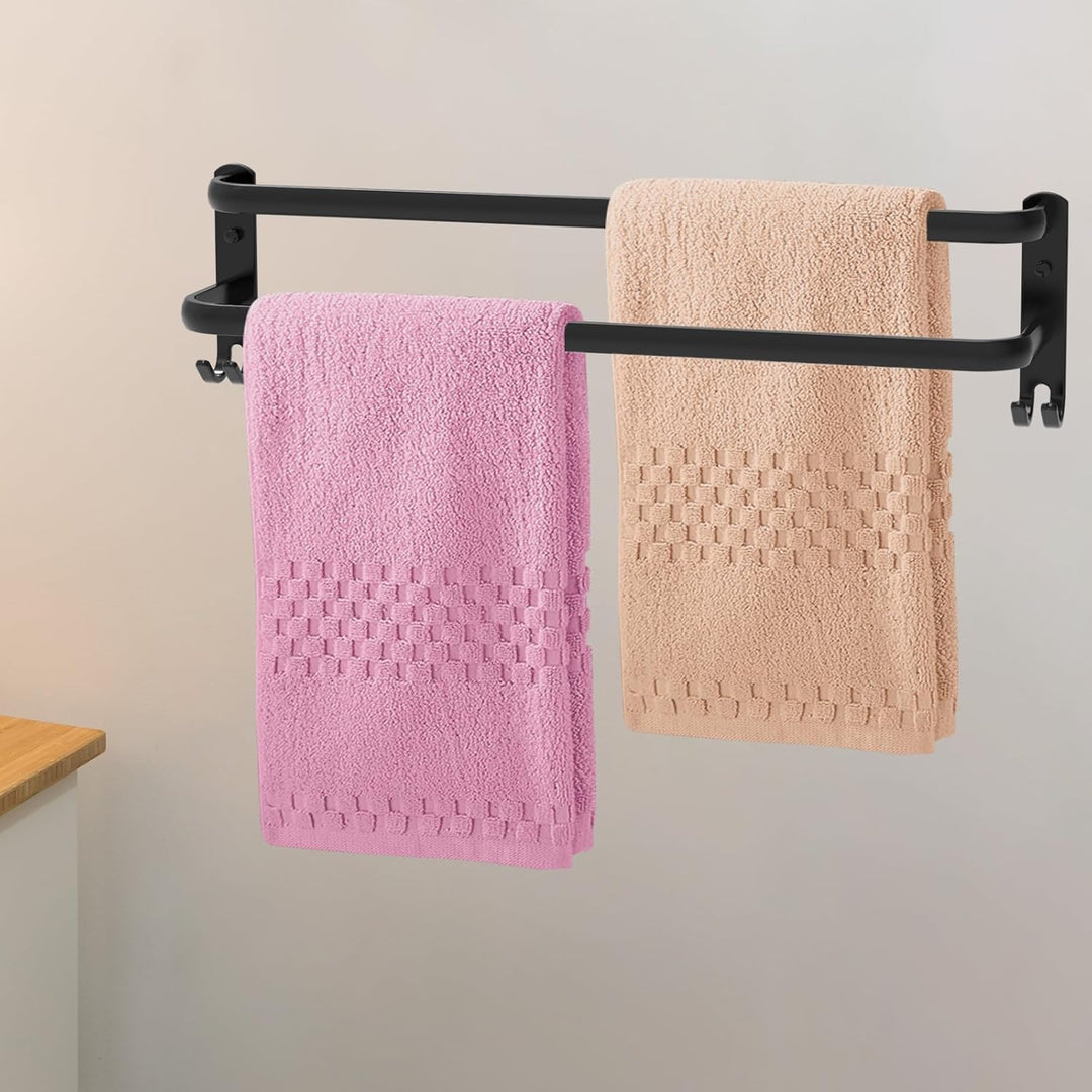 HONPHIER Handtuchhalter Bad 2 Tier Handtuchstange Badezimmer Aluminium Wand-handtuchhalter Handtuchh