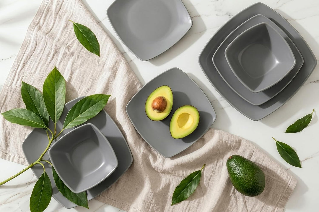 Konsimo. Elegant Suppenteller Set 6er - Schale aus Keramik - Pastateller und Tiefteller für 6 Person