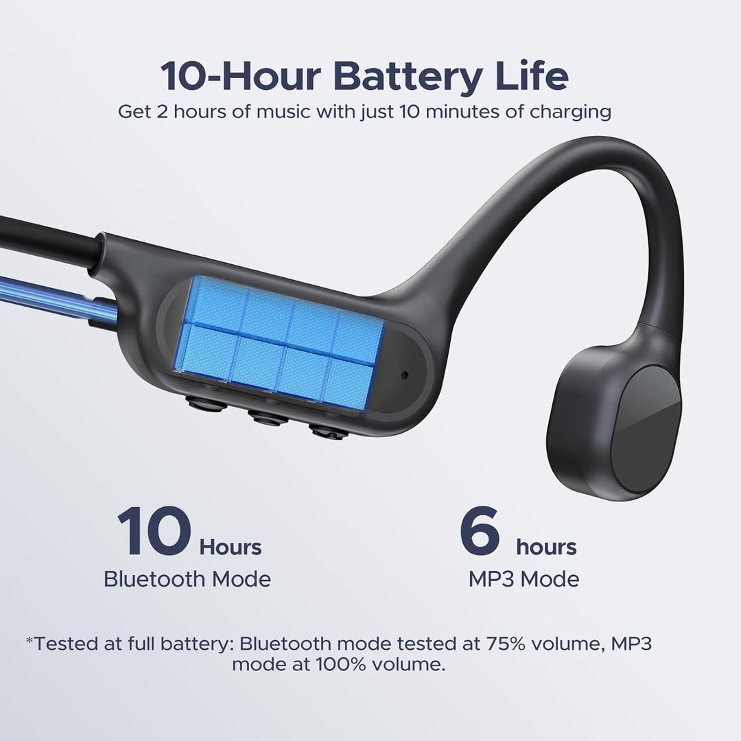 DOOGEE Knochenschall Kopfhörer, IP68 Kopfhörer Schwimmen, 10H Sport Lauf Drahtlos Bluetooth 5.4 Open