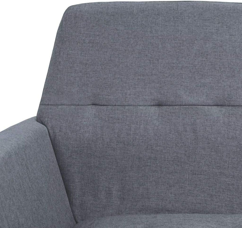 Festnight Sessel Sofa Einzelsofa Sofagarnitur Polstersofa Stahlbeine und Stoff Hellgrau 72 x 66 x 78