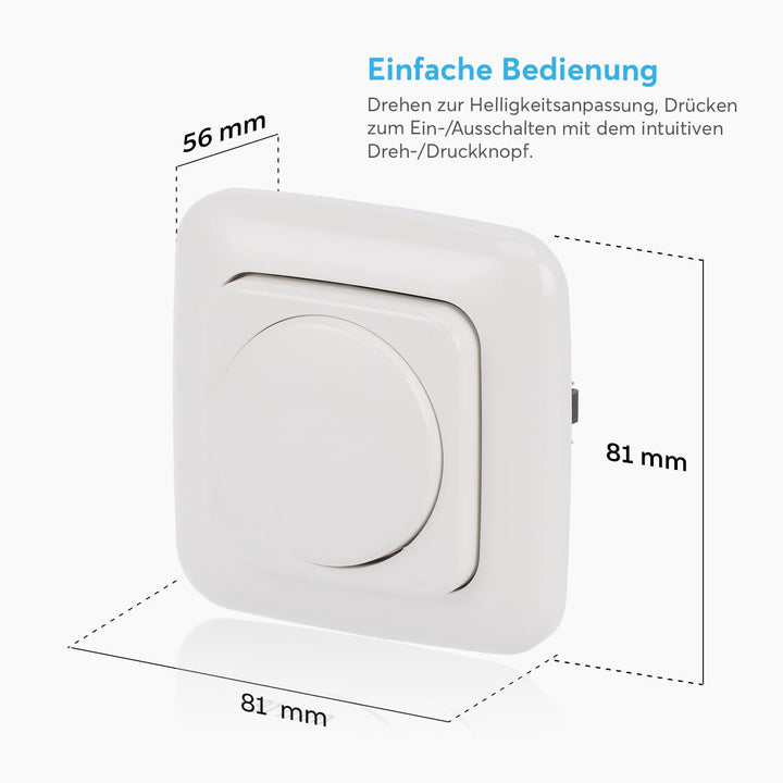 BUSCH-JÄGER, LED-Drehdimmer (LED Dimmer) 6523 U-102 (6523U 102) 6523U102 mit Zentralscheibe 2115-214