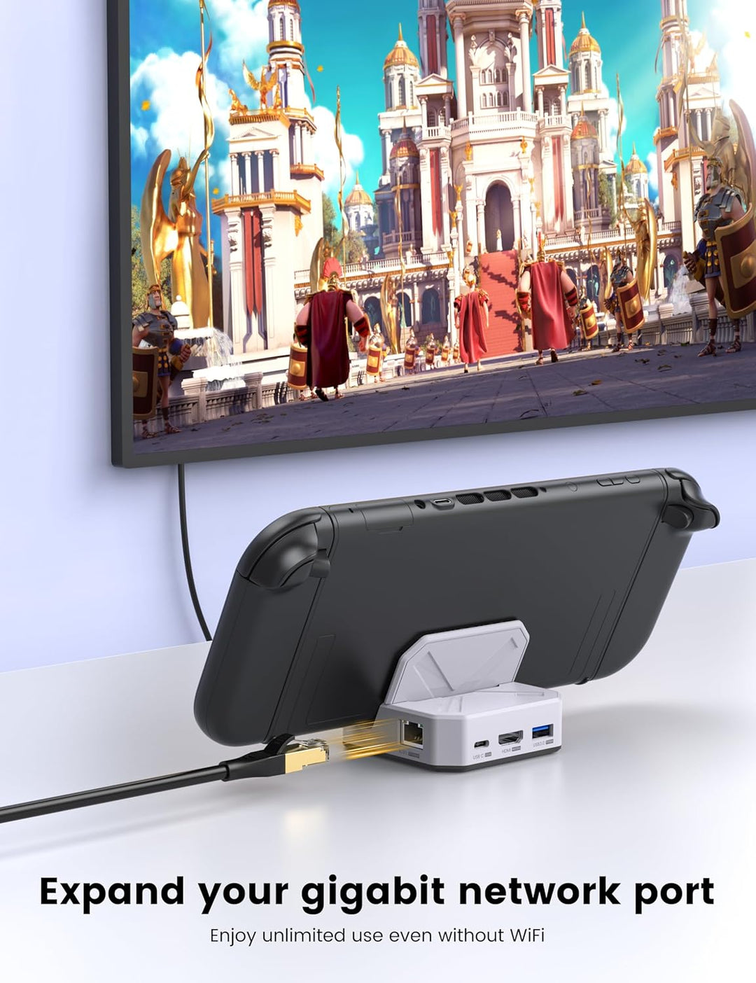MOGOOD Switch 2 Dockingstation 100W PD, 4K@60Hz, 1Gbps LAN, USB 3.0 | 2x USB 5Gbps, kompatibel mit S