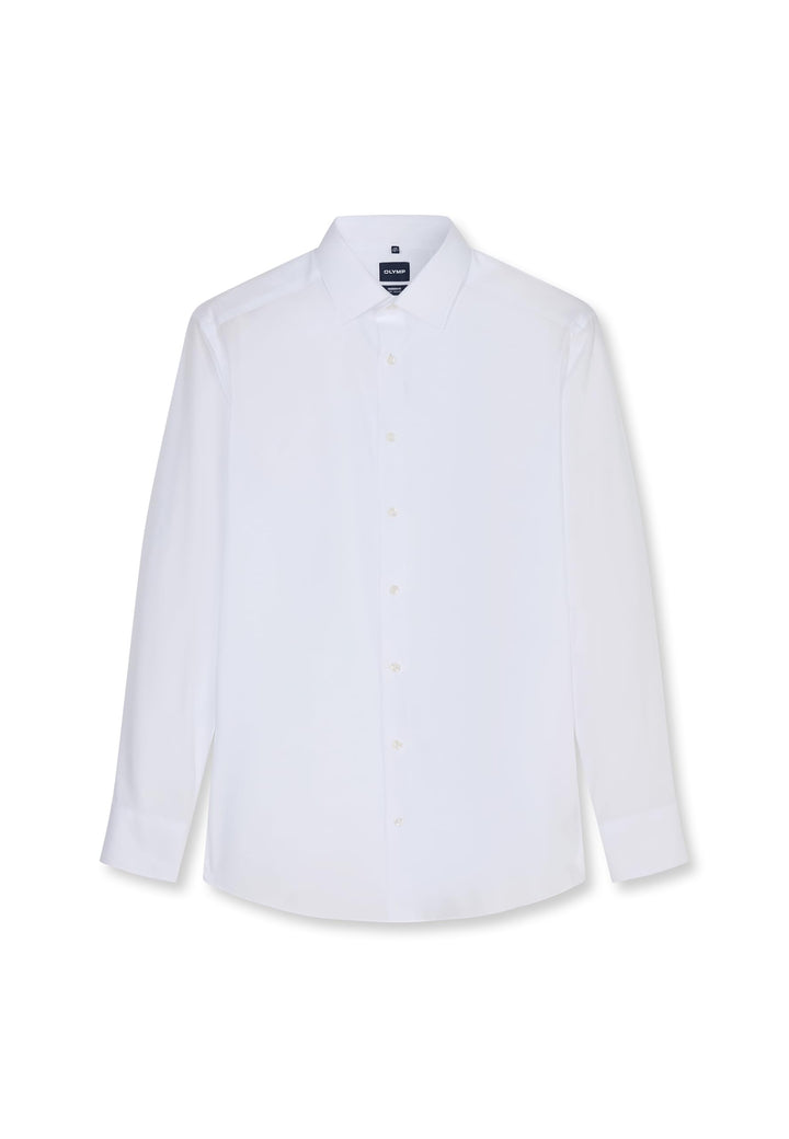 OLYMP Herren Businesshemd Langarm Luxor,Rotationsdruck,modern fit,Global Kent 37 Weiss, 37 Weiss