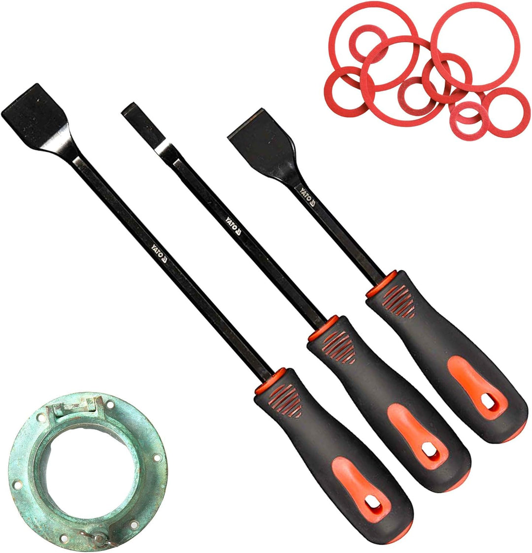 Professionelles Schaber-Set mit flachen Klingen von YATO - zum Entfernen von Dichtungen und Kohlenst
