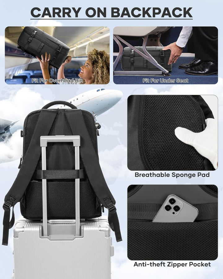 SZSYCN Handgepäck Rucksack 40x20x25 Ryanair Reiserucksack Damen Handgepäck flugzeug Easyjet 45x36x20