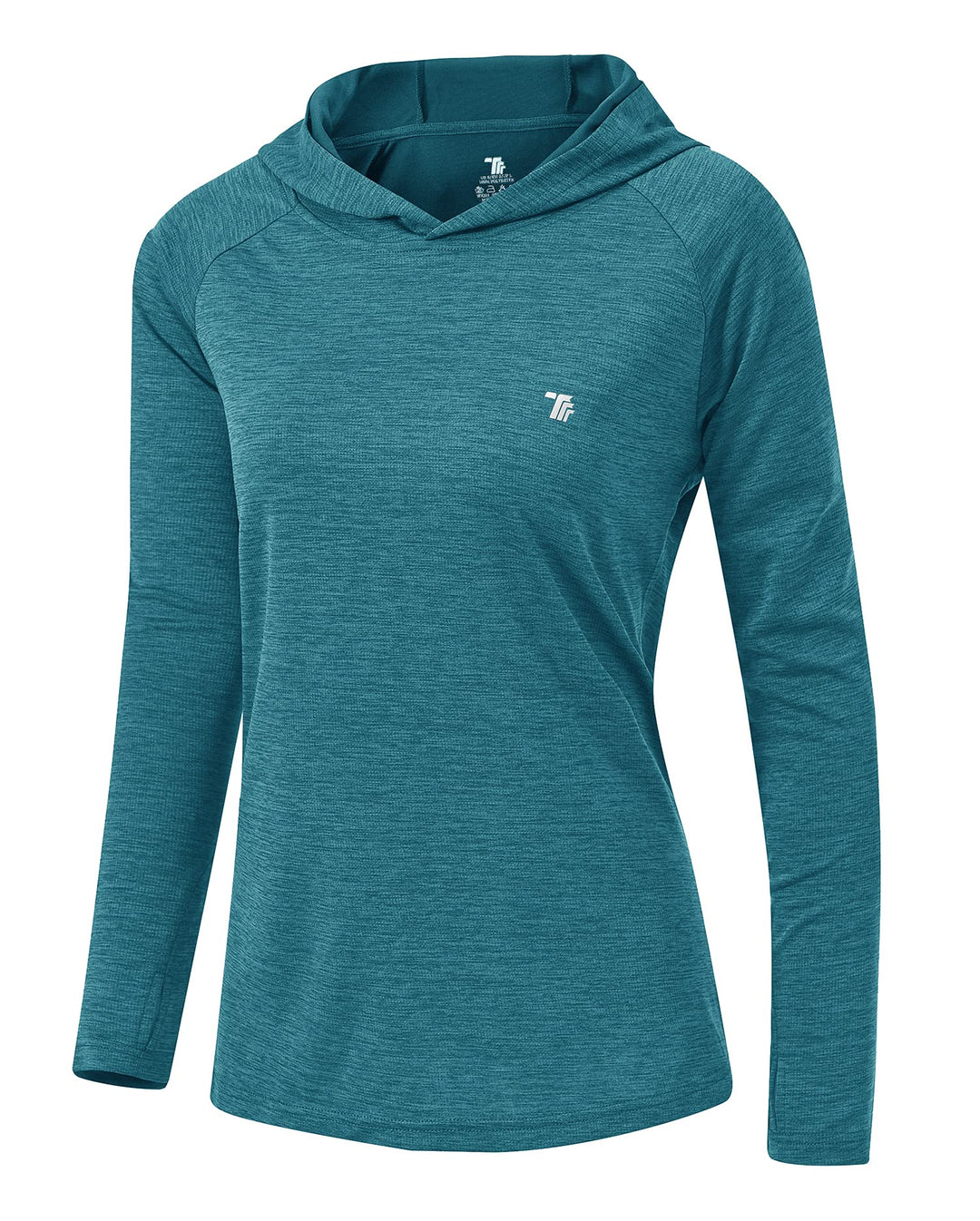 YSENTO Damen Laufshirt Langarm Sportshirt UPF 50+ Schnelltrocknend UV Schutz Hoodie Pullover Wanders