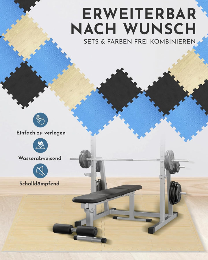 NEOLYMP Bodenschutzmatte Fitness - Trainingsmatte für Sportgeräte, extra dicker und robuster Sportbo