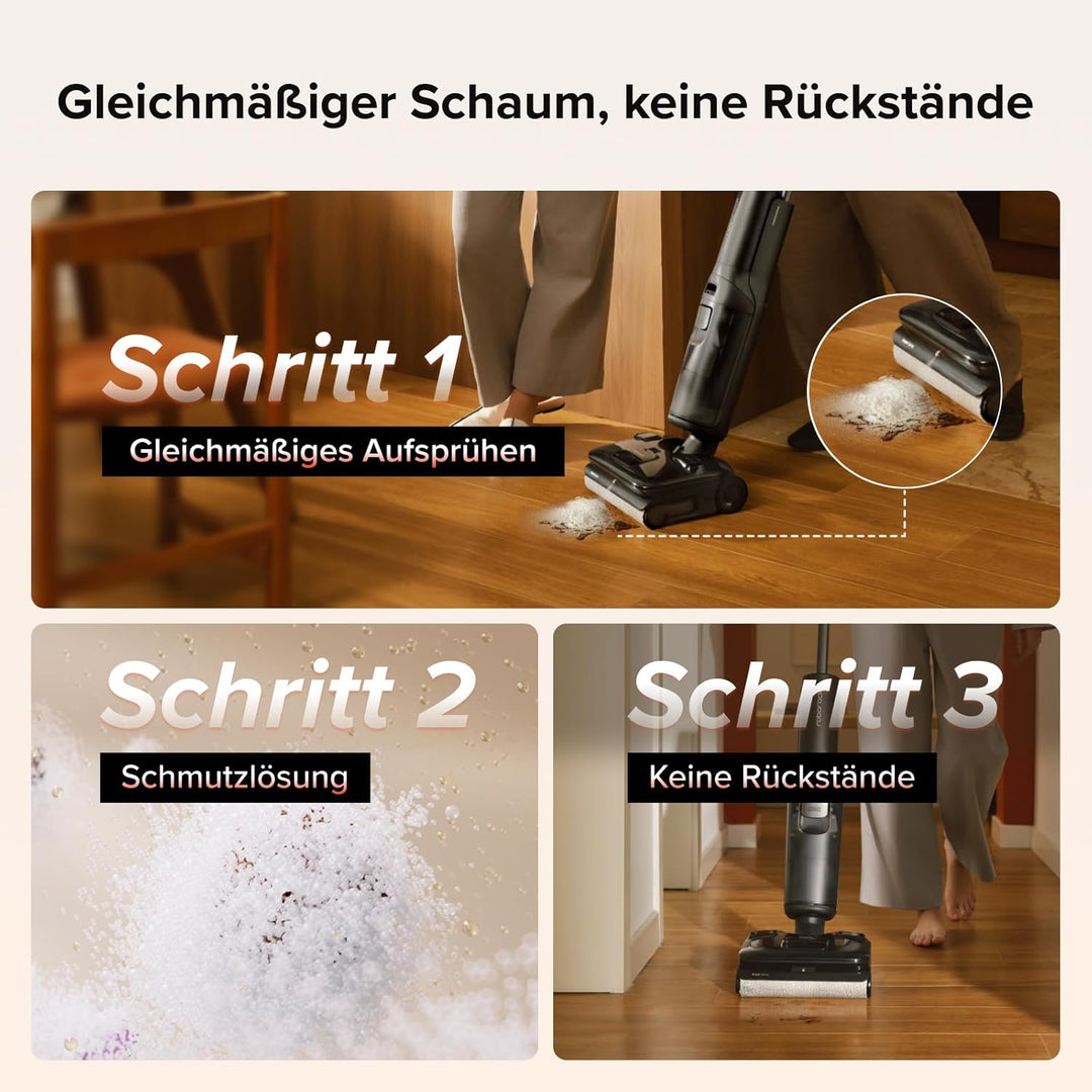 roborock Schaum-Bodenreiniger 480 ml, kompatibel mit F25 ACE Pro Nass-/Trockensauger, für Hartholz,