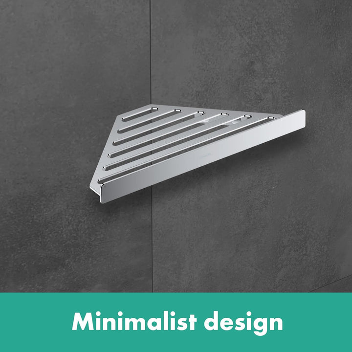 hansgrohe AddStoris - Duschablage, Duschkorb, Eckregal Bad, Duschregal Ecke, Seifenkorb, Seifenablag