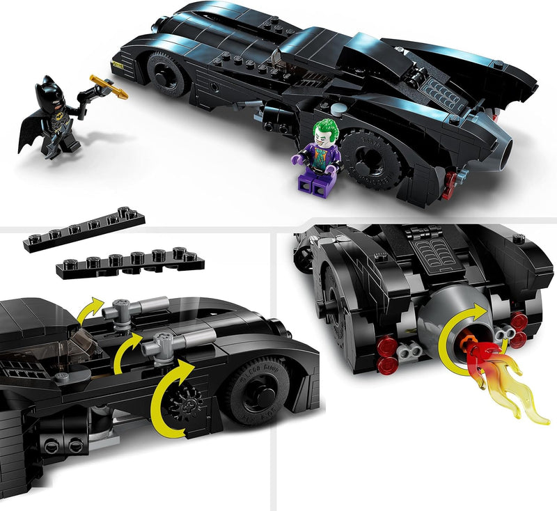 LEGO 76224 DC Batmobile: Batman verfolgt den Joker Set, Batmobil-Spielzeugauto von 1989 mit 2 Minifi