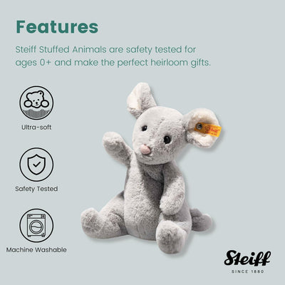 Steiff 056246 Soft Cuddly Friends Cheesy Maus, Gray Violet, 19cm