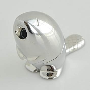 Alessi Kastor Anspitzer Bleistiftspitzer aus verchromtem Zamak, Silber, L 10cm, B 5cm, H 8cm