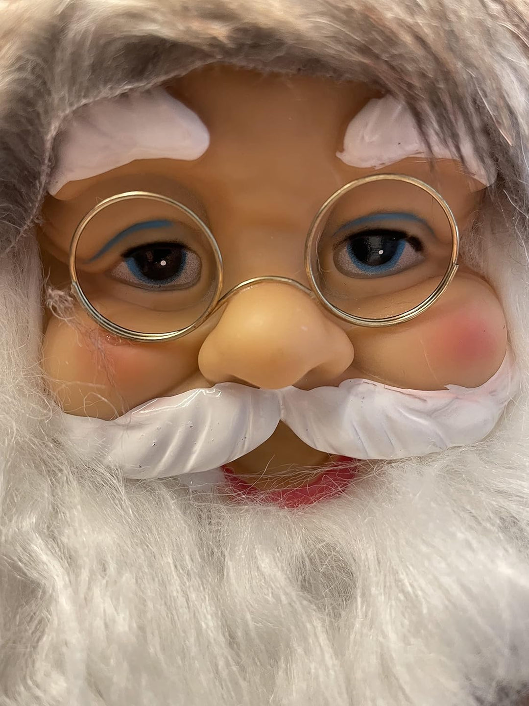 khevga Weihnachtsmann Deko Figur Deko Nikolaus gross (rot/grauer Mantel, 61cm), Rot/Grauer Mantel 61