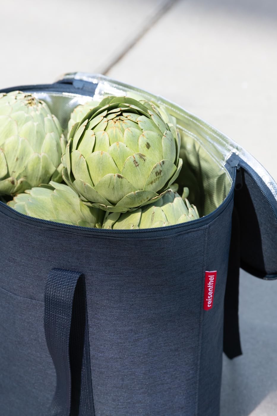 reisenthel thermoshopper Twist Navy – Kühltasche für den Einkauf oder das Picknick mit 2 Trageriemen