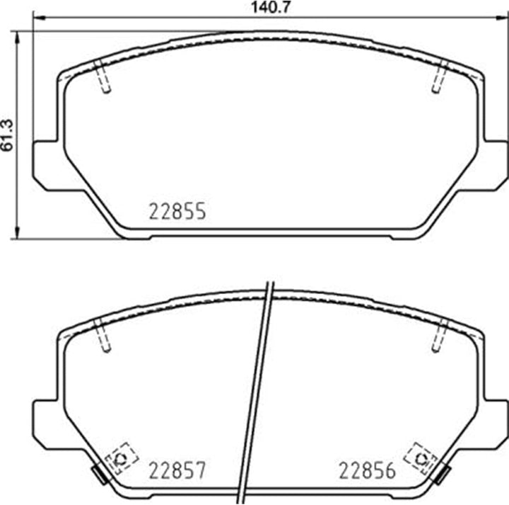 BREMBO Bremsbeläge mit Zubehör Vorne (P 30 102) passend für HYUNDAI I30 KIA Optima |