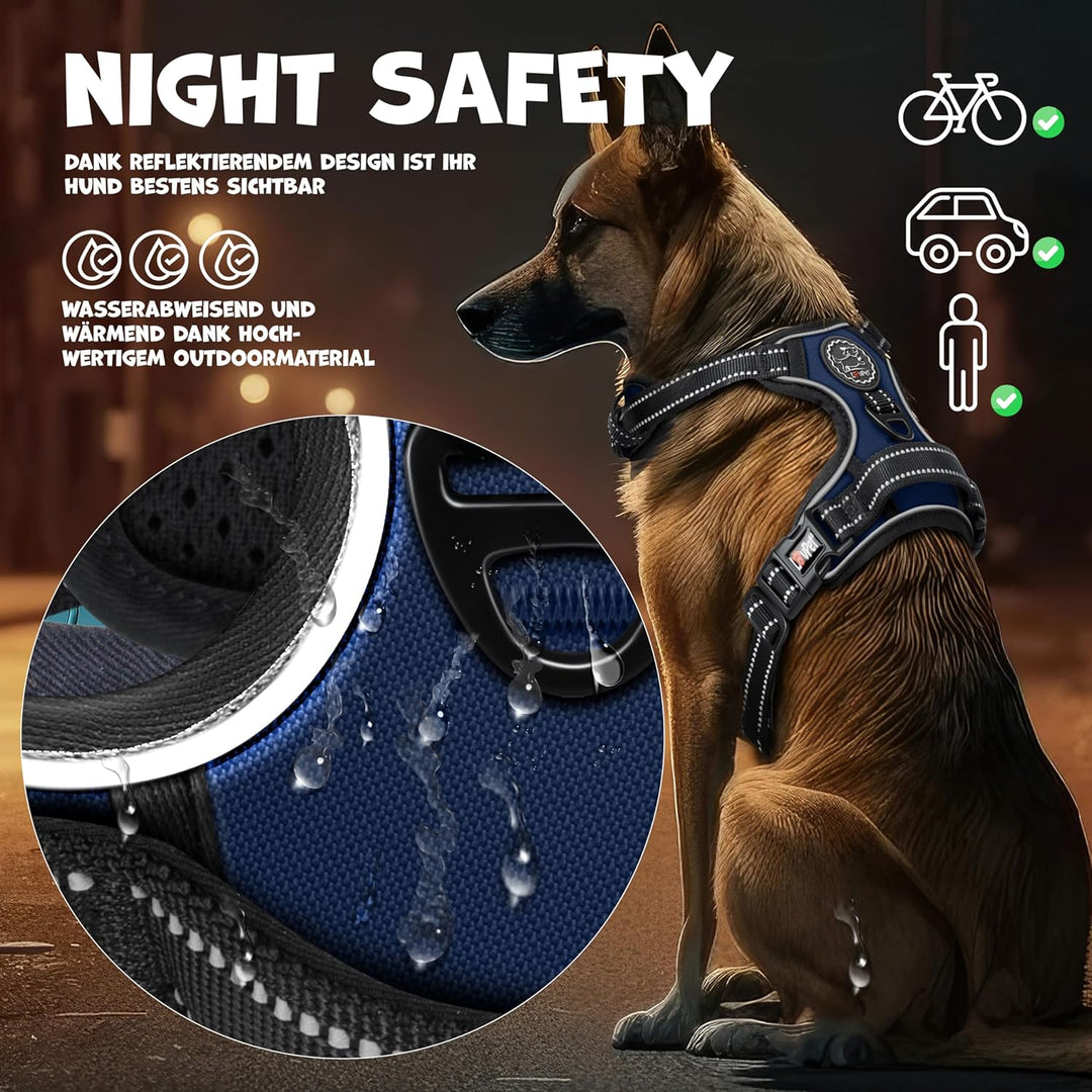 Lovpet® Hundegeschirr ohne Zug & würgen für grosse Hunde atmungsaktiv & weich Brustgeschirr reflekti