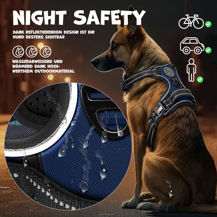 Lovpet® Hundegeschirr ohne Zug & würgen für grosse Hunde atmungsaktiv & weich Brustgeschirr reflekti