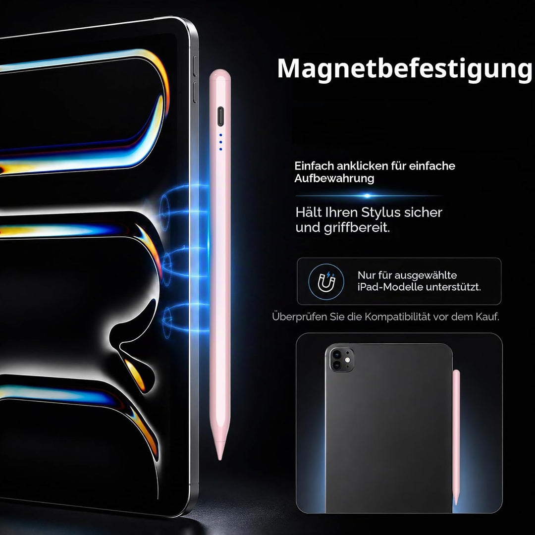Pencil 1. Generation für iPad 11 (2025-2018), HATOKU Stift für Tablets mit Neigungsempfindlichkeit &