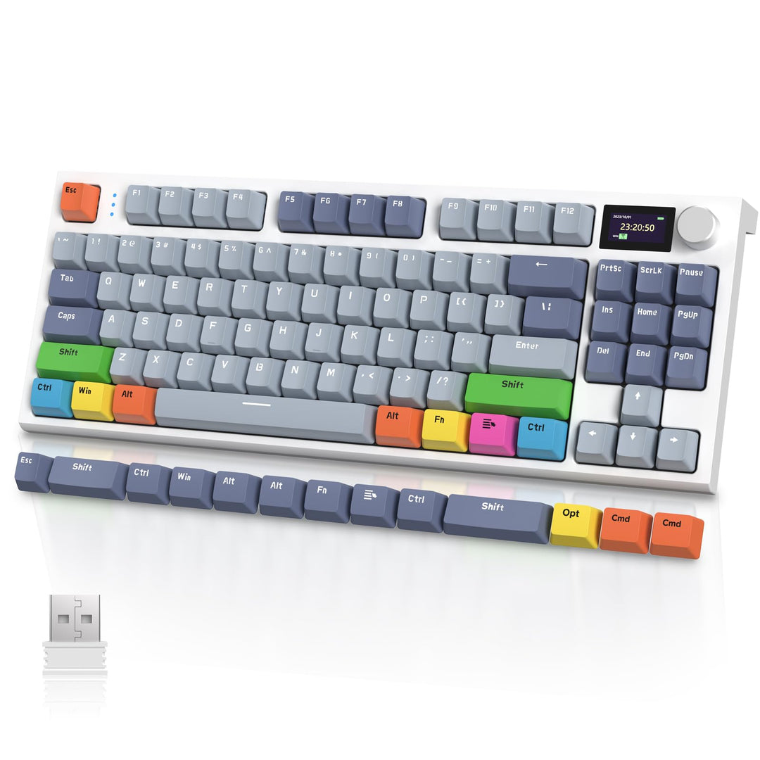 VGN GAMEPOWER RK86PRO Mechanische Gaming Tastatur Kabellos 75% Prozent TKL, 2,4G Wireless/Bluetooth/