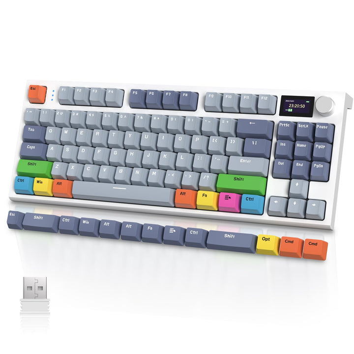 VGN GAMEPOWER RK86PRO Mechanische Gaming Tastatur Kabellos 75% Prozent TKL, 2,4G Wireless/Bluetooth/