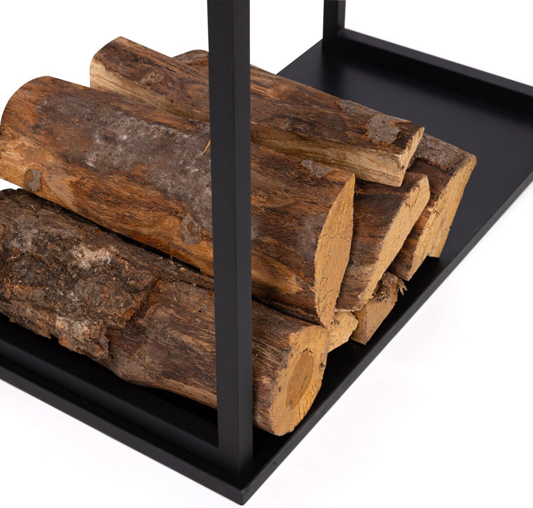 IDMarket - Kaminholzregal, vertikal, gross, mit Regalen, 33 x 66 x 112 cm