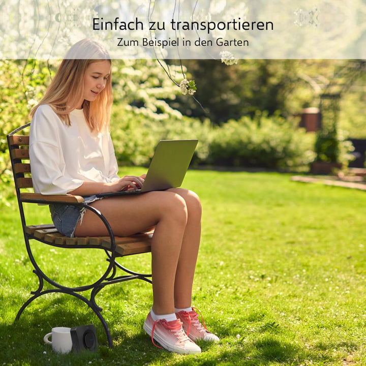 ELRO DB3000-P1C1B Funk Türklingel Set Tragbare Empfänger mit Batterie-Wasserdicht, 100m Reichweite,