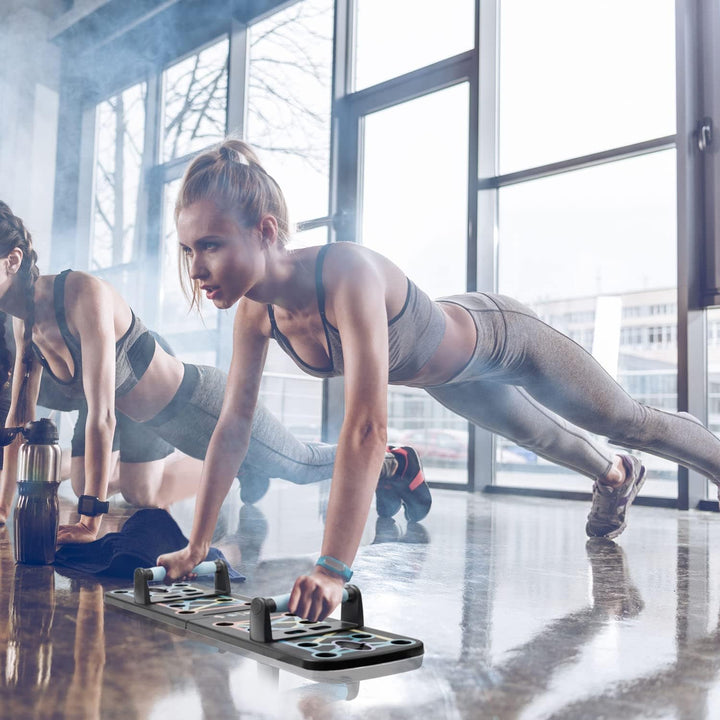 Body & Mind® Push-Up Liegestütz-Brett; Faltbares Multifunktions Elite Rack Fitness-Board für Ganzkör