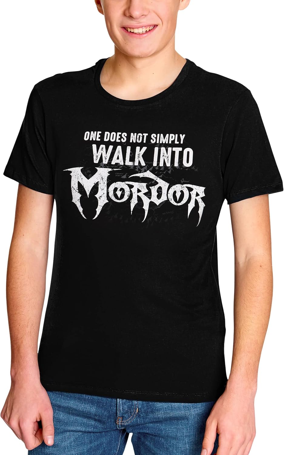Elbenwald Herr der Ringe T-Shirt Mittelerde Kollektion Verschiedene Motive Frontprint Baumwolle Dame
