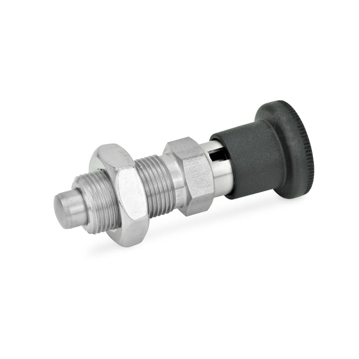 Ganter Normelemente | Rastbolzen - GN 817-16-20-CK-NI | Mit Rastsperre | Edelstahl | Raststift chemi
