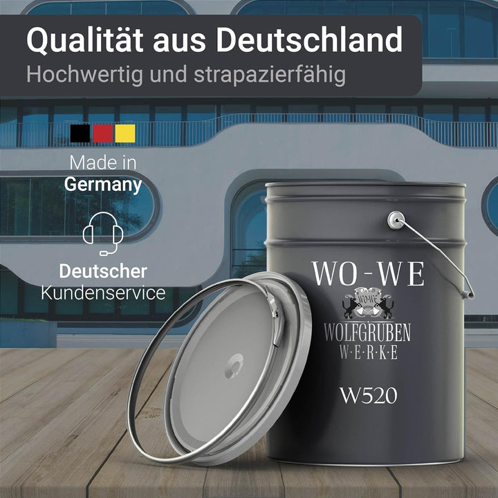 WO-WE Nano Fassadenfarbe W520 Wandfarbe für Aussen Mauer Fassade Lichtgrau - 2,5L RAL 7035 ähnl. Lic