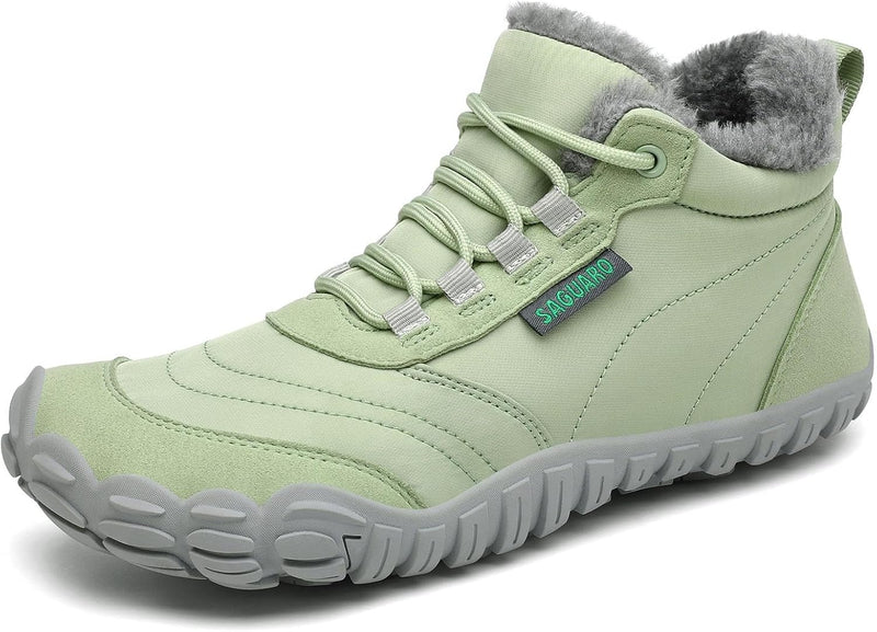 SAGUARO Barfussschuhe Winter Warm Wasserabweisend Gefüttert Winterschuhe für Damen Herren Gr.36-46 4