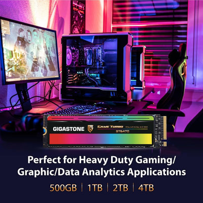 Gigastone M.2 SSD 1TB PCIe 4.0x4 NVMe M.2 2280 Game Turbo Gen4 PCIe Internal Solid State Drives 7,00