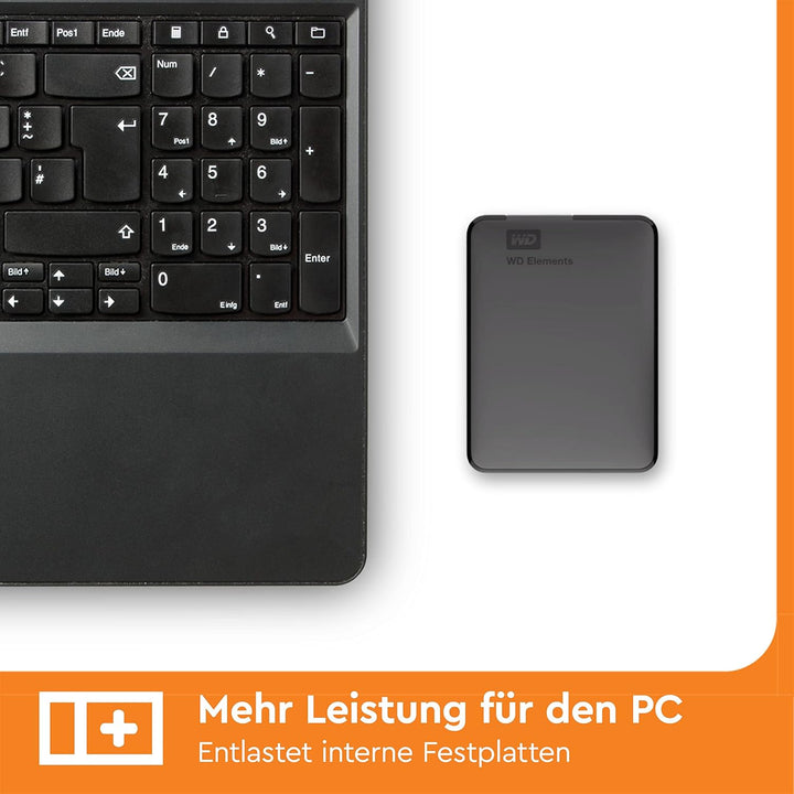 WD Elements™ Portable externe Festplatte 5 TB (USB 3.0-Schnittstelle, Plug-and-Play, kompakt und lei