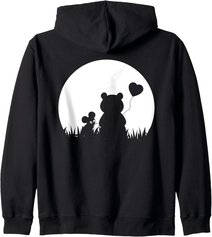 Valentinstagskostüm Maus Bär Herz Love My Valentines Kapuzenjacke