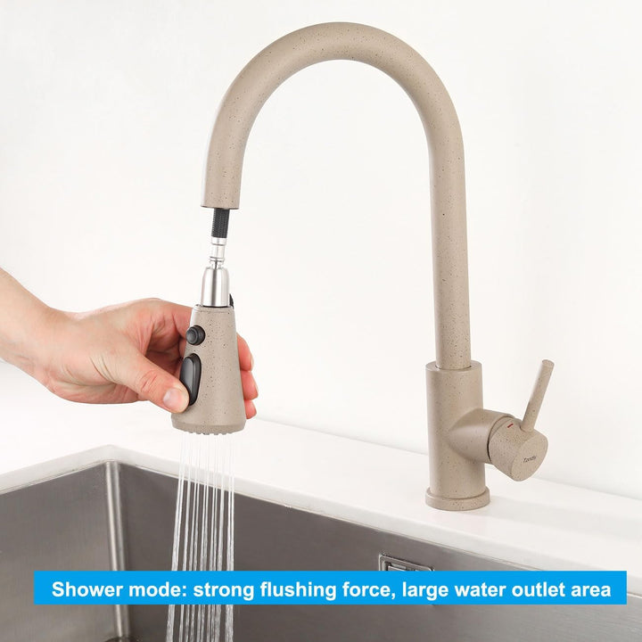 Wasserhahn Küche Ausziehbar, Küchenarmatur mit 3 Strahlarten | Hochdruck Mischbatterie Küche | Spült