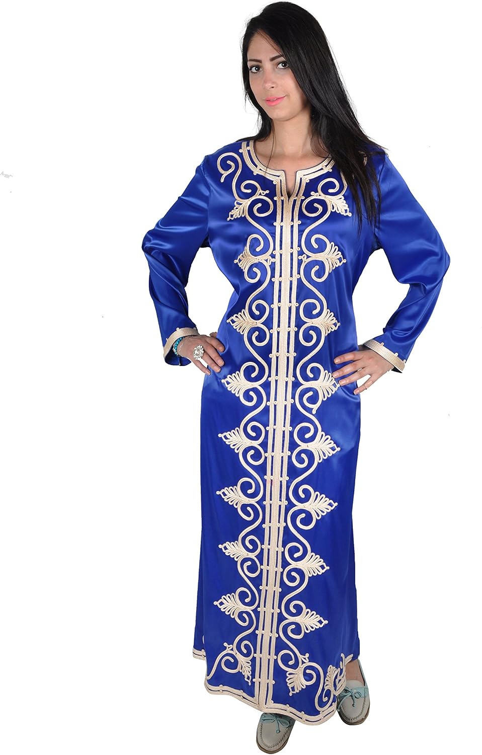 Egypt Bazar Klassischer Damen-Kaftan - Hauskleid, Abaya