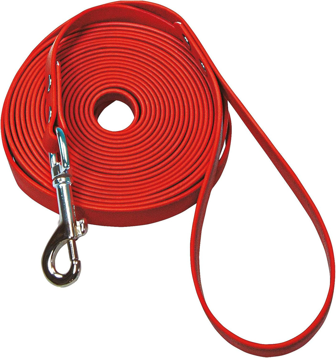 Original Biothane® Schleppleine rot mit Handschlaufe rot, 10 m / 16mm Hundeleine für Nasenarbeit Hun