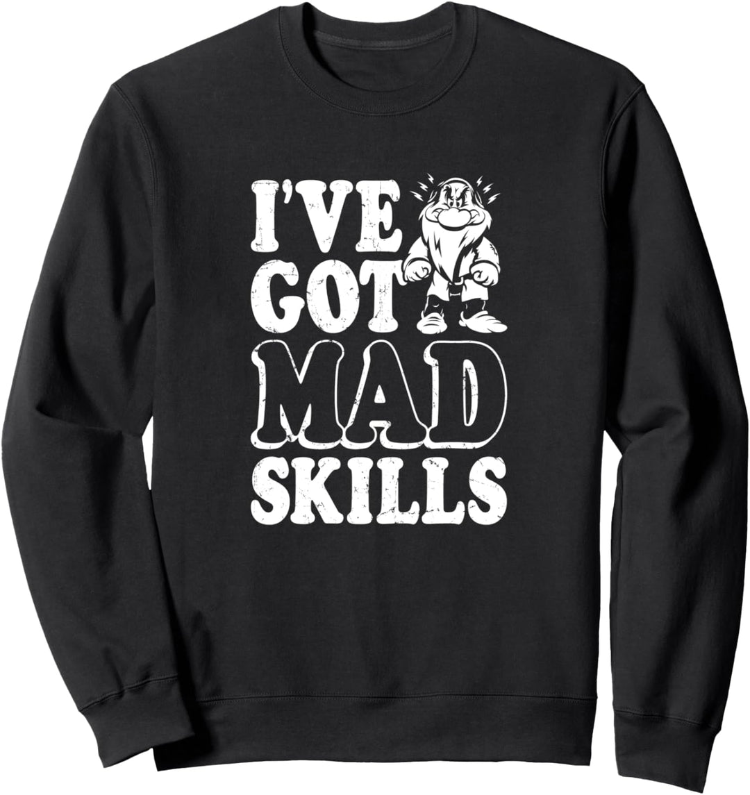 Disney Snow White Grumpy Mad Skills Text Poster Sweatshirt