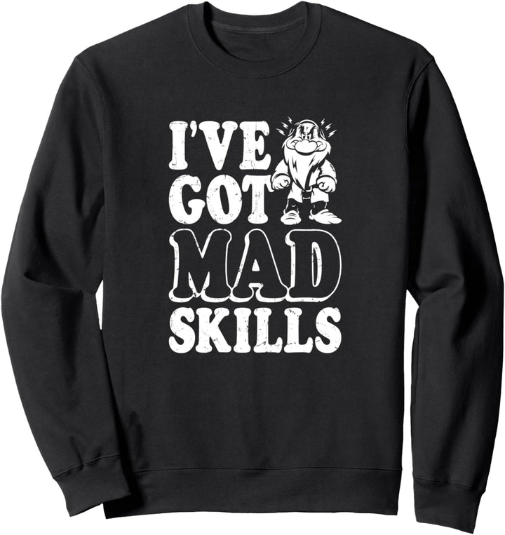 Disney Snow White Grumpy Mad Skills Text Poster Sweatshirt